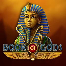Book of Gods slot logo by BF Games at Slimking Casino