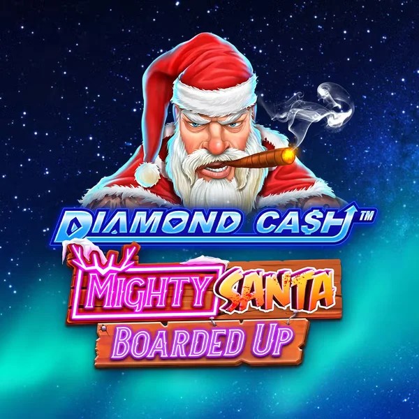 Diamond Cash Mighty Santa Boarded Up casino game by Greentube – featured logo at Slimking Casino