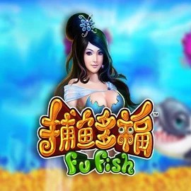 Fu Fish slot logo by Skywind Group at Slimking Casino