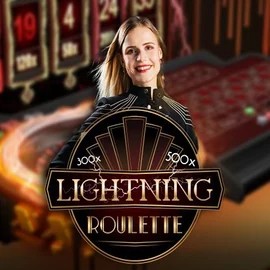 Lightning Roulette logo by Evolution at Slimking Casino