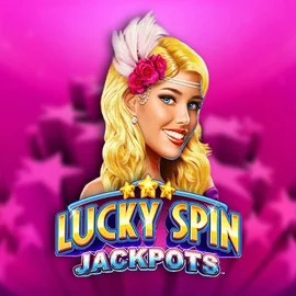 Lucky Spin Jackpots slot logo by Novomatic at Slimking Casino