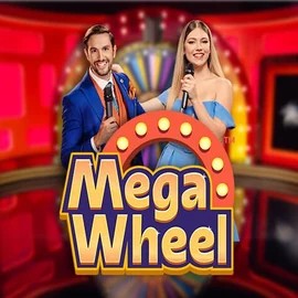 Mega Wheel online game logo by Pragmatic Play on slimking-casino.com
