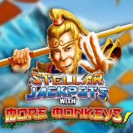 Stellar Jackpots with More Monkeys slot visual from Lightning Box Game available on slimking-casino.com