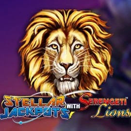 Stellar Jackpots with Serengeti Lions logo – Jackpots by Lightning Box Game at Slimking Casino